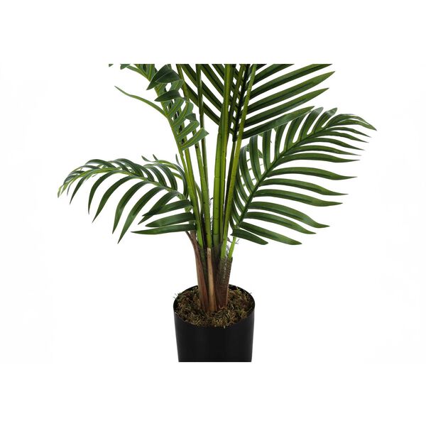 Black Green 57-Inch Palm Tree Indoor Faux Fake Floor Potted Artificial Plant, image 3